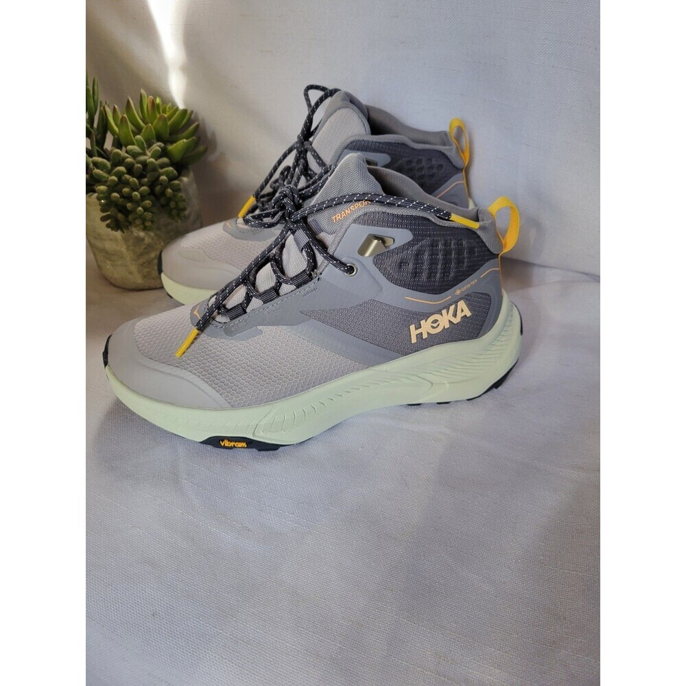 Hoka One Transport Hike GTX Women's Size US 7.5 B Grey Skies Sea Hiking Shoes